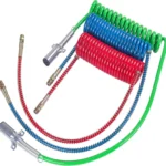 Commercial Truck Extended Long-Tail Coiled Air Lines & 7-Way Electrical Cable Series