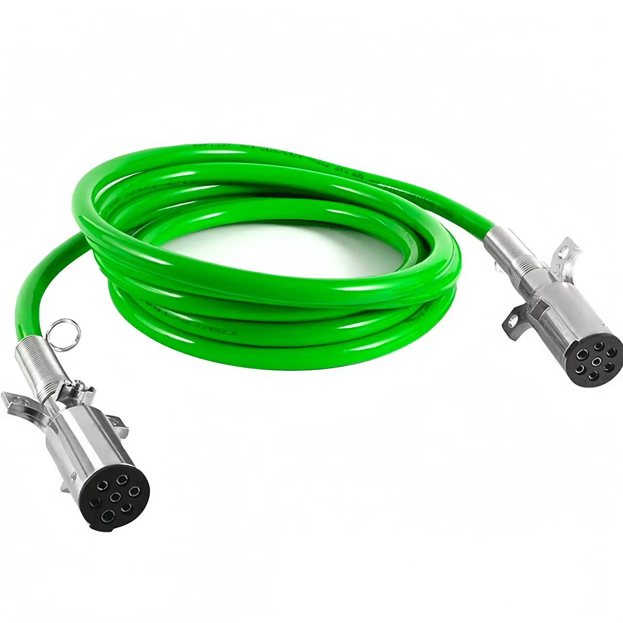 7-way_PU_trailer_cable_installed_on_commercial_truck_for_ABS_brake_signal_and_lighting_systems Commercial Truck 7-Way Trailer Electrical Cord Assembly (Straight & Coiled) - Image 1