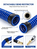 Polyurethane (PU) Recoil Air Hose with Quick Connect Couplers | 1/4″ & 3/8″ (25ft / 50ft) - Image 2